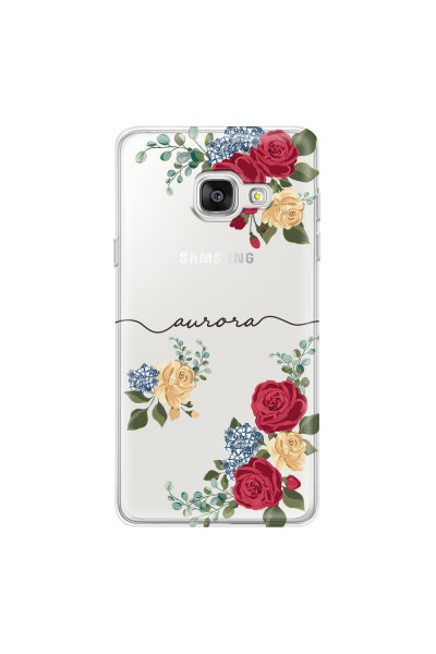 SAMSUNG - Galaxy A3 2017 - Soft Clear Case - Red Floral Handwritten