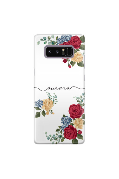 Shop by Style - Custom Photo Cases - SAMSUNG - Galaxy Note 8 - 3D Snap Case - Red Floral Handwritten