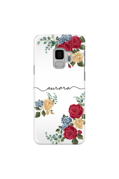 SAMSUNG - Galaxy S9 - 3D Snap Case - Red Floral Handwritten