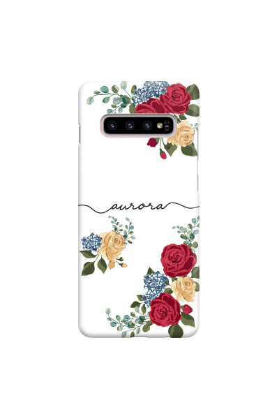 SAMSUNG - Galaxy S10 Plus - 3D Snap Case - Red Floral Handwritten