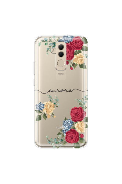 HUAWEI - Mate 20 Lite - Soft Clear Case - Red Floral Handwritten