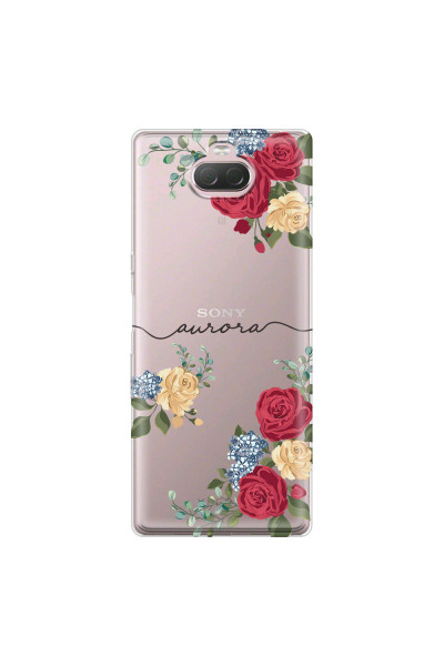 SONY - Sony 10 - Soft Clear Case - Red Floral Handwritten