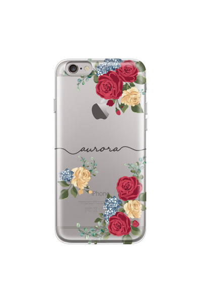 APPLE - iPhone 6S - Soft Clear Case - Red Floral Handwritten