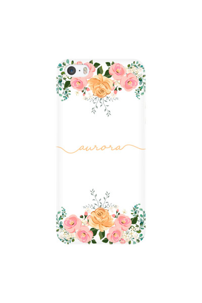 APPLE - iPhone 5S - 3D Snap Case - Gold Floral Handwritten