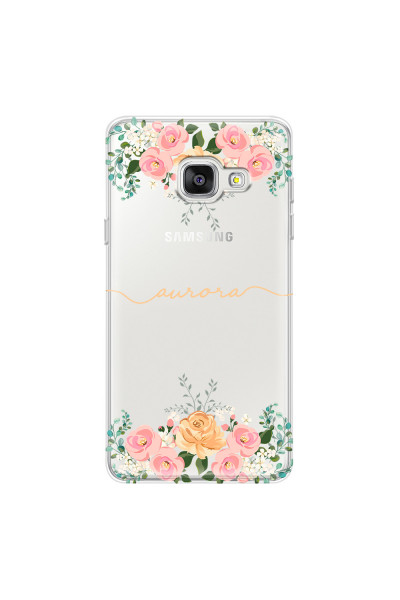 SAMSUNG - Galaxy A3 2017 - Soft Clear Case - Gold Floral Handwritten