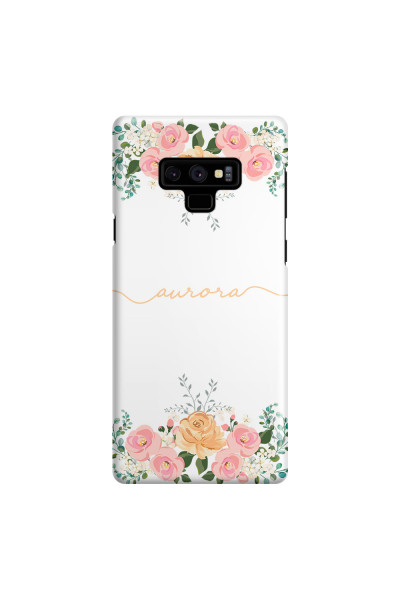 SAMSUNG - Galaxy Note 9 - 3D Snap Case - Gold Floral Handwritten
