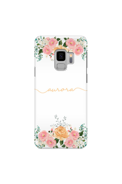 SAMSUNG - Galaxy S9 - 3D Snap Case - Gold Floral Handwritten