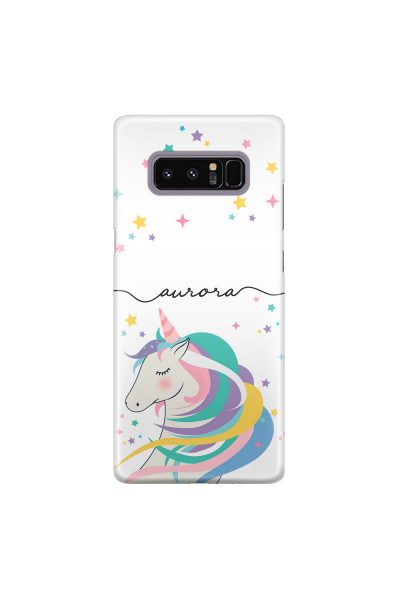 Shop by Style - Custom Photo Cases - SAMSUNG - Galaxy Note 8 - 3D Snap Case - Clear Unicorn Handwritten