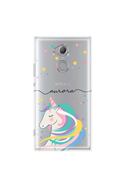 SONY - Sony XA2 Ultra - Soft Clear Case - Clear Unicorn Handwritten