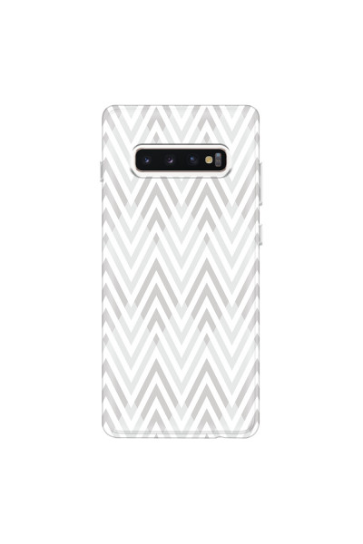 SAMSUNG - Galaxy S10 Plus - Soft Clear Case - Zig Zag Patterns