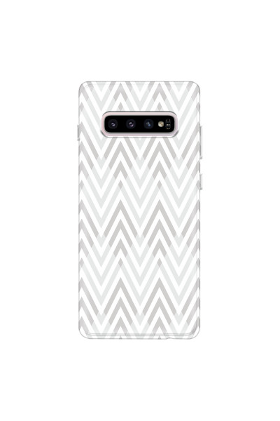 SAMSUNG - Galaxy S10 - Soft Clear Case - Zig Zag Patterns