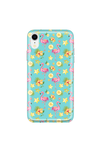 APPLE - iPhone XR - Soft Clear Case - Tropical Flamingo I