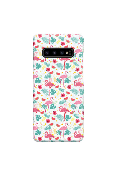SAMSUNG - Galaxy S10 - 3D Snap Case - Tropical Flamingo II
