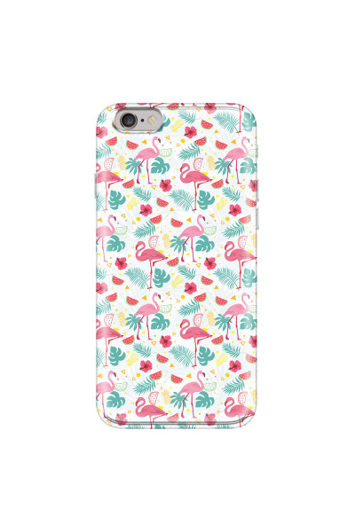 APPLE - iPhone 6S - Soft Clear Case - Tropical Flamingo II