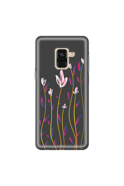 SAMSUNG - Galaxy A8 - Soft Clear Case - Pink Tulips