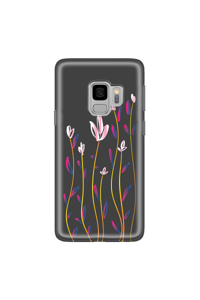 SAMSUNG - Galaxy S9 - Soft Clear Case - Pink Tulips