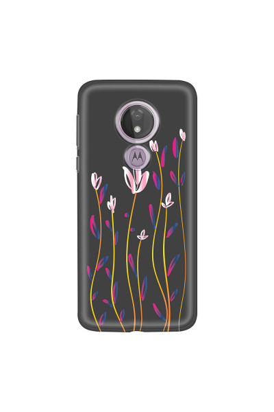 MOTOROLA by LENOVO - Moto G7 Power - Soft Clear Case - Pink Tulips