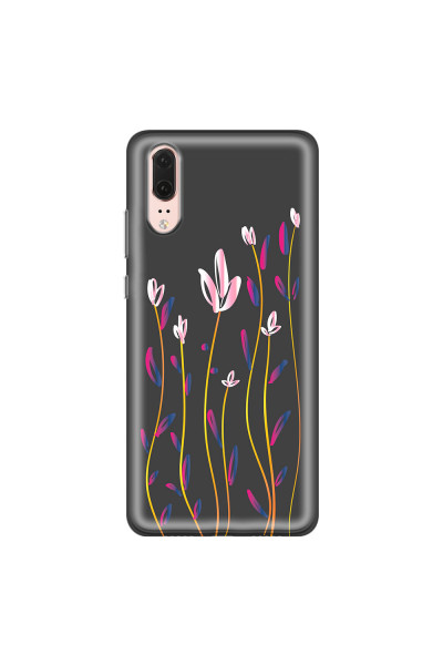 HUAWEI - P20 - Soft Clear Case - Pink Tulips