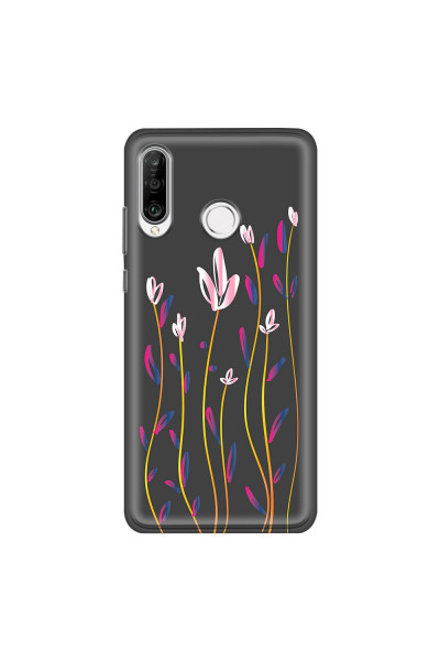 HUAWEI - P30 Lite - Soft Clear Case - Pink Tulips