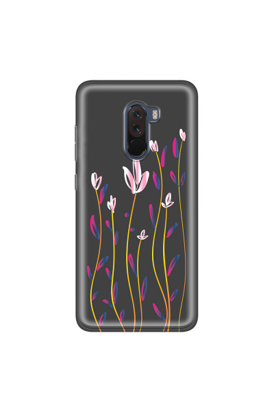 XIAOMI - Pocophone F1 - Soft Clear Case - Pink Tulips