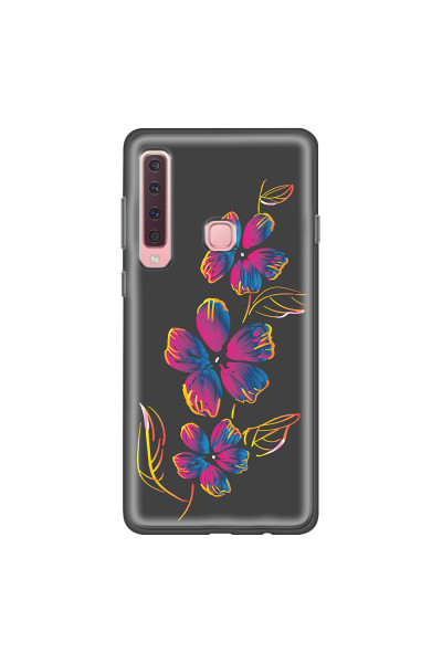 SAMSUNG - Galaxy A9 2018 - Soft Clear Case - Spring Flowers In The Dark