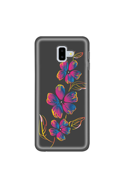 SAMSUNG - Galaxy J6 Plus - Soft Clear Case - Spring Flowers In The Dark