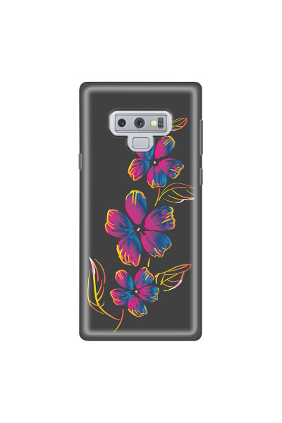 SAMSUNG - Galaxy Note 9 - Soft Clear Case - Spring Flowers In The Dark