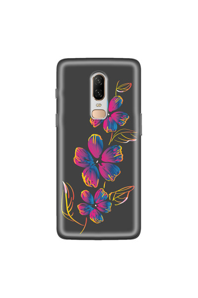 ONEPLUS - OnePlus 6 - Soft Clear Case - Spring Flowers In The Dark