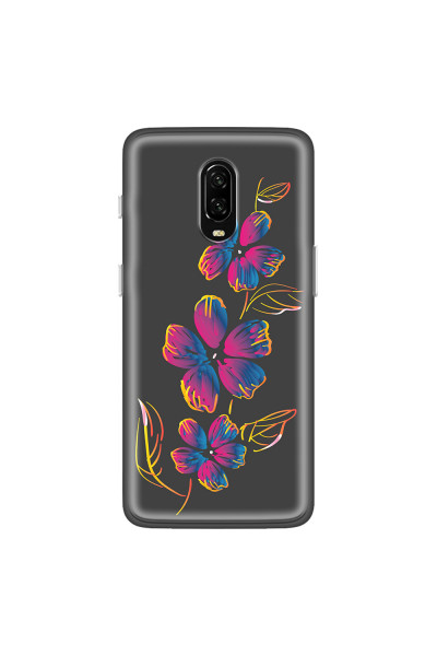 ONEPLUS - OnePlus 6T - Soft Clear Case - Spring Flowers In The Dark
