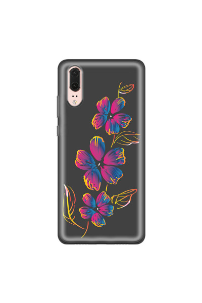 HUAWEI - P20 - Soft Clear Case - Spring Flowers In The Dark
