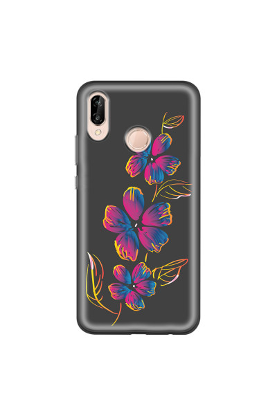 HUAWEI - P20 Lite - Soft Clear Case - Spring Flowers In The Dark