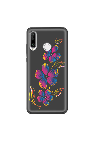 HUAWEI - P30 Lite - Soft Clear Case - Spring Flowers In The Dark