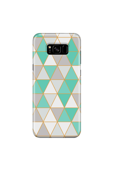 SAMSUNG - Galaxy S8 Plus - 3D Snap Case - Green Triangle Pattern