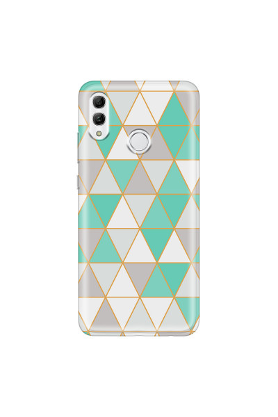 HONOR - Honor 10 Lite - Soft Clear Case - Green Triangle Pattern