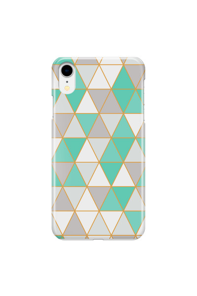 APPLE - iPhone XR - 3D Snap Case - Green Triangle Pattern