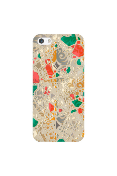 APPLE - iPhone 5S - 3D Snap Case - Terrazzo Design Gold