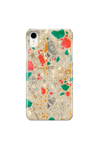 APPLE - iPhone XR - 3D Snap Case - Terrazzo Design Gold