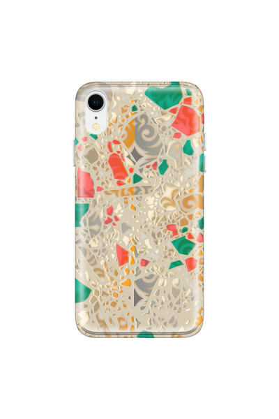 APPLE - iPhone XR - Soft Clear Case - Terrazzo Design Gold
