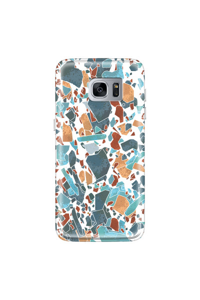 SAMSUNG - Galaxy S7 Edge - Soft Clear Case - Terrazzo Design IV