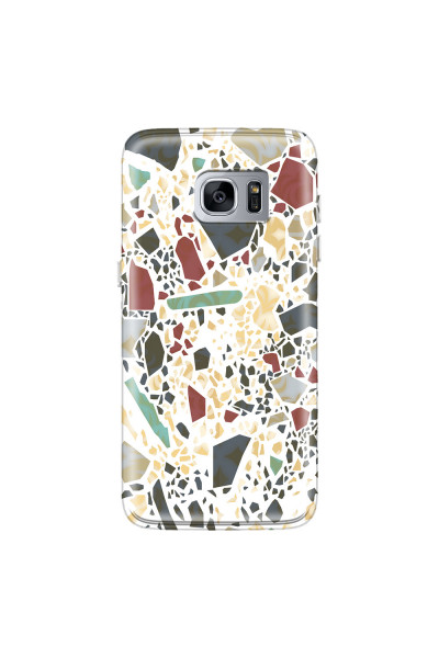 SAMSUNG - Galaxy S7 Edge - Soft Clear Case - Terrazzo Design IX