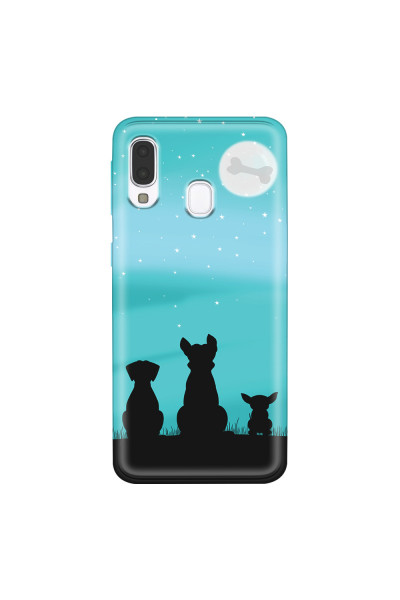 SAMSUNG - Galaxy A40 - Soft Clear Case - Dog's Desire Blue Sky