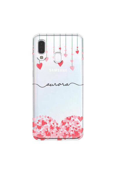 SAMSUNG - Galaxy A40 - Soft Clear Case - Love Hearts Strings