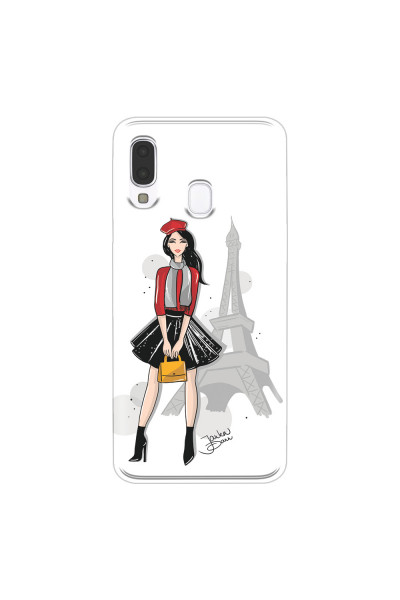 SAMSUNG - Galaxy A40 - Soft Clear Case - Paris With Love