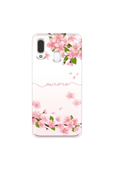 SAMSUNG - Galaxy A40 - Soft Clear Case - Sakura Handwritten