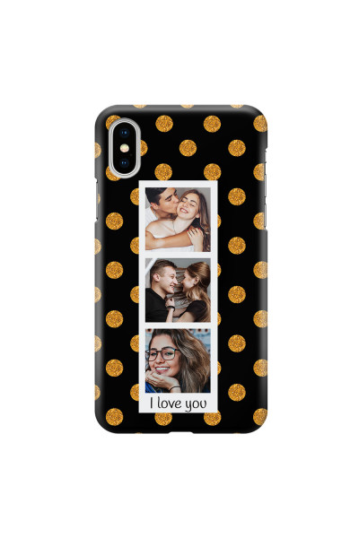 APPLE - iPhone XS - 3D Snap Case - Triple Love Dots Photo