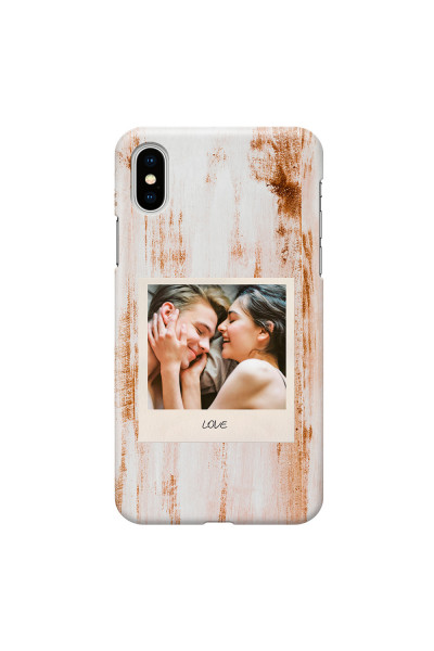 APPLE - iPhone XS - 3D Snap Case - Wooden Polaroid