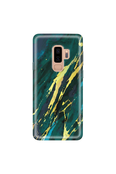 SAMSUNG - Galaxy S9 Plus - Soft Clear Case - Marble Emerald Green
