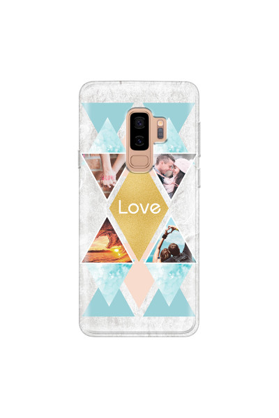 SAMSUNG - Galaxy S9 Plus - Soft Clear Case - Triangle Love Photo