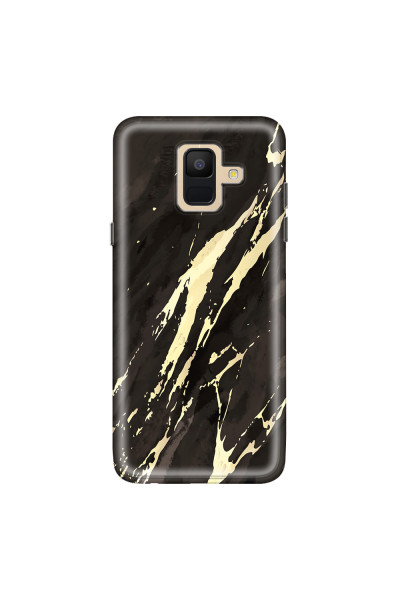 SAMSUNG - Galaxy A6 - Soft Clear Case - Marble Ivory Black