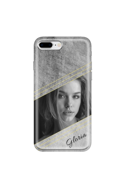 APPLE - iPhone 8 Plus - Soft Clear Case - Geometry Love Photo